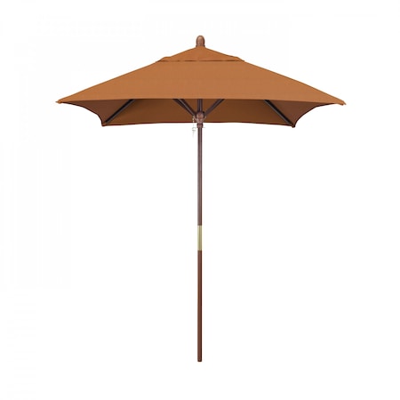 California Umbrella 6' Grove Series Wood Pole Hardwood Ribs Sunbrella Tuscan 194061338223